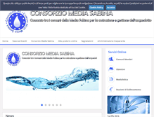 Tablet Screenshot of consorziomediasabina.it